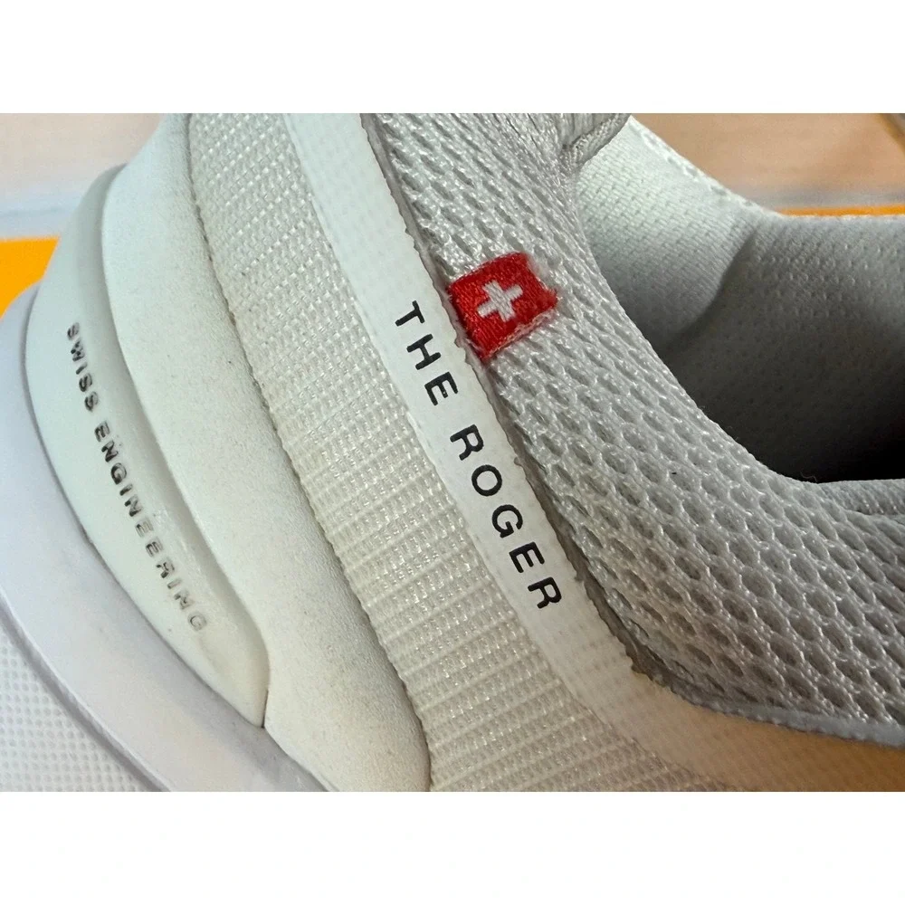On Cloud THE ROGER Clubhouse White Silver Sneakers Womens Size 6 3WD11480482